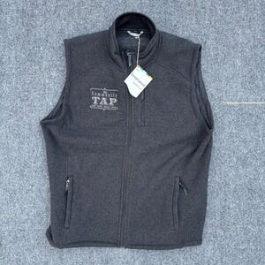 Smartwool Mens XXL Echo Lake Fleece Vest Gray Merino Wool Brew Pub Promo NWT